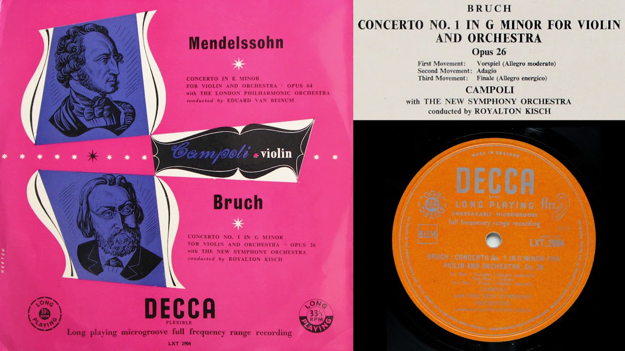 Bruch: Violin Concerto No 1 (Alfredo Campoli, violin)