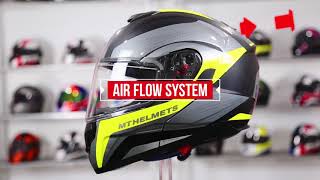 MT HELMETS ATOM SV Motorradhelm – Modular, Matt Titanium, Größe XS