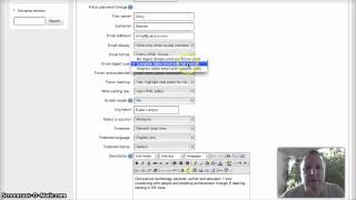 Profile settings in Moodle 2.3
