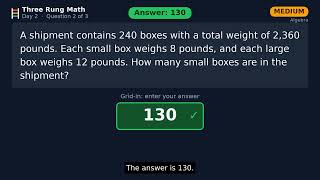 SAT Circle Equations, Ratios & Systems: Easy to Hard (Day 2)