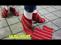 كروشيه حذاء نسائي  جوارب جد سهلة خطوة بخطوة .سليبر.بالوري .هاف بوت نسائي Super Easy Slipper