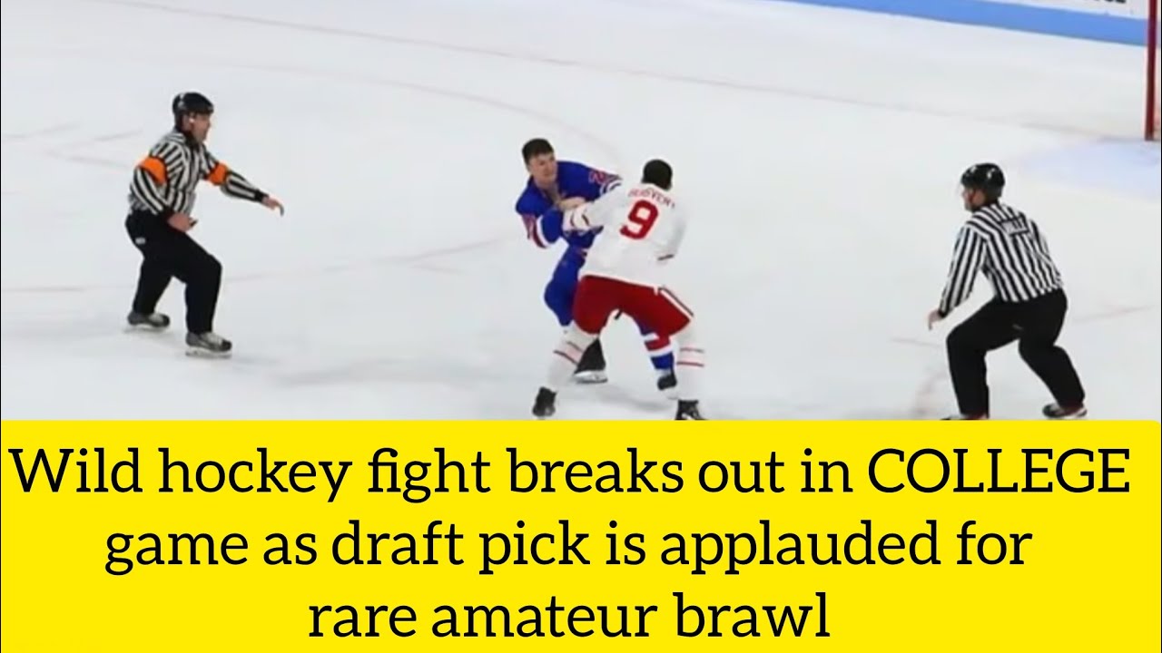 NHL-Style Brawl Shocks College Hockey | Wild Fight in UMass vs Boston University Game