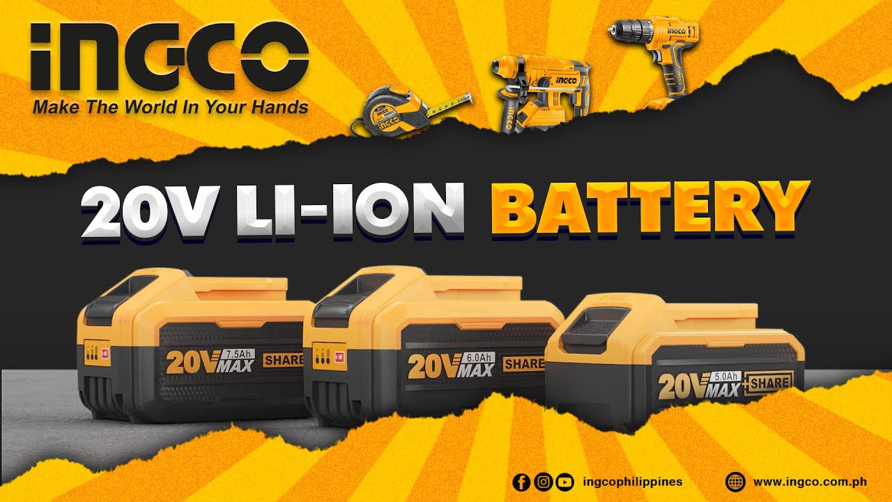 Ingco 20v Lithium-Ion Battery Pack 2A