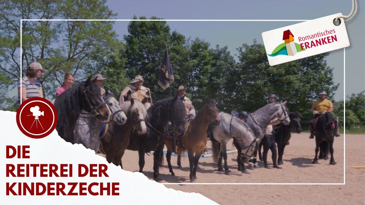 Die 🐎 Reiterei der Kinderzeche in Dinkelsbühl 🐎 im Romantischen Franken