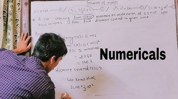 Numerical based on equation of motion | Force | class 9, part 4 | Science online class