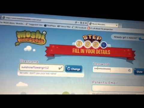 How to: create a moshi monsters account