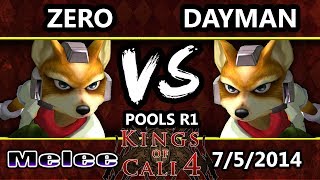 Kings of Cali 4 - Dayman (Fox, Marth) Vs. ZeRo (Fox) - Pools Round 1 screenshot 2