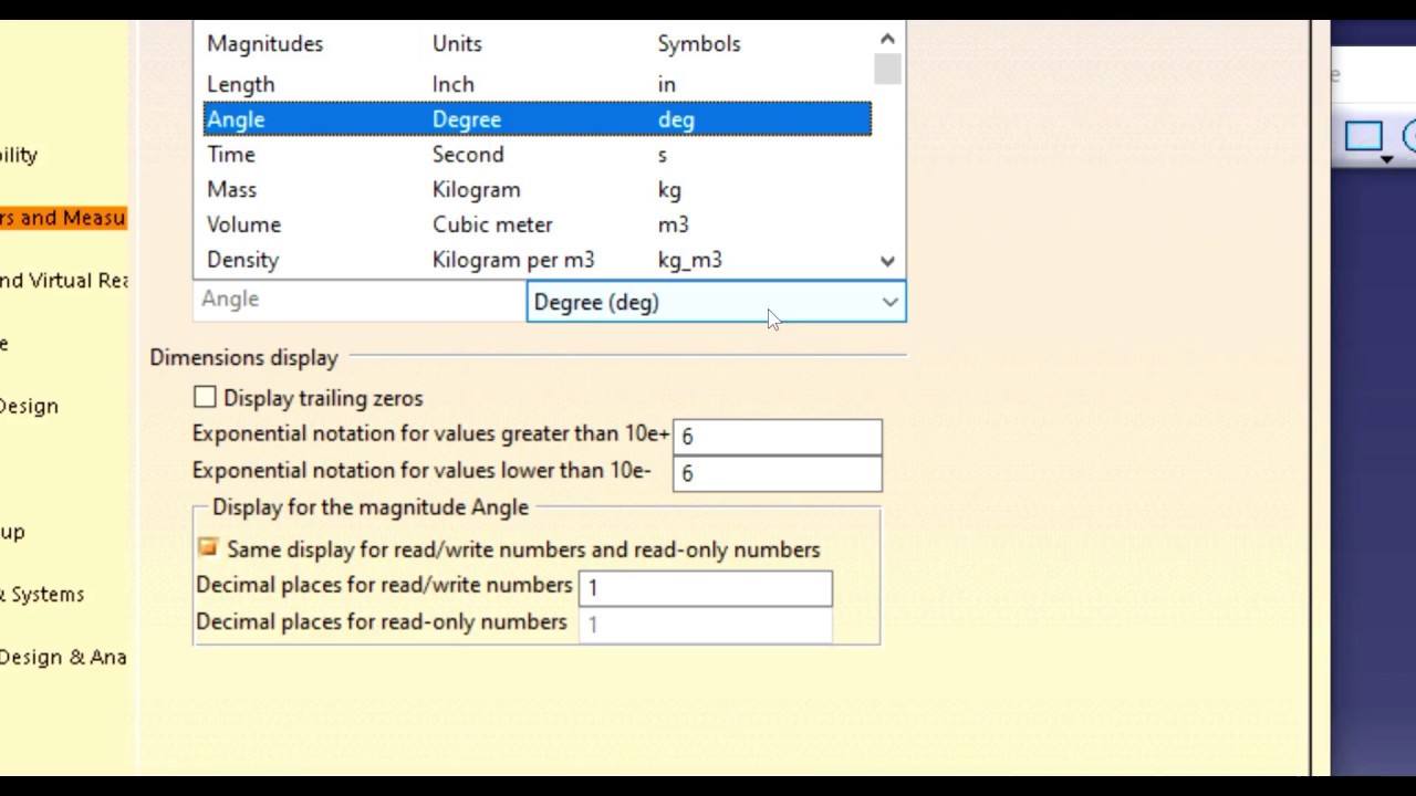 HOW TO SET OR CHANGE UNITS IN CATIA V5. YouTube