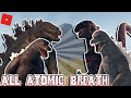 ALL GODZILLA ATOMIC BREATH IN KU || Kaiju Universe