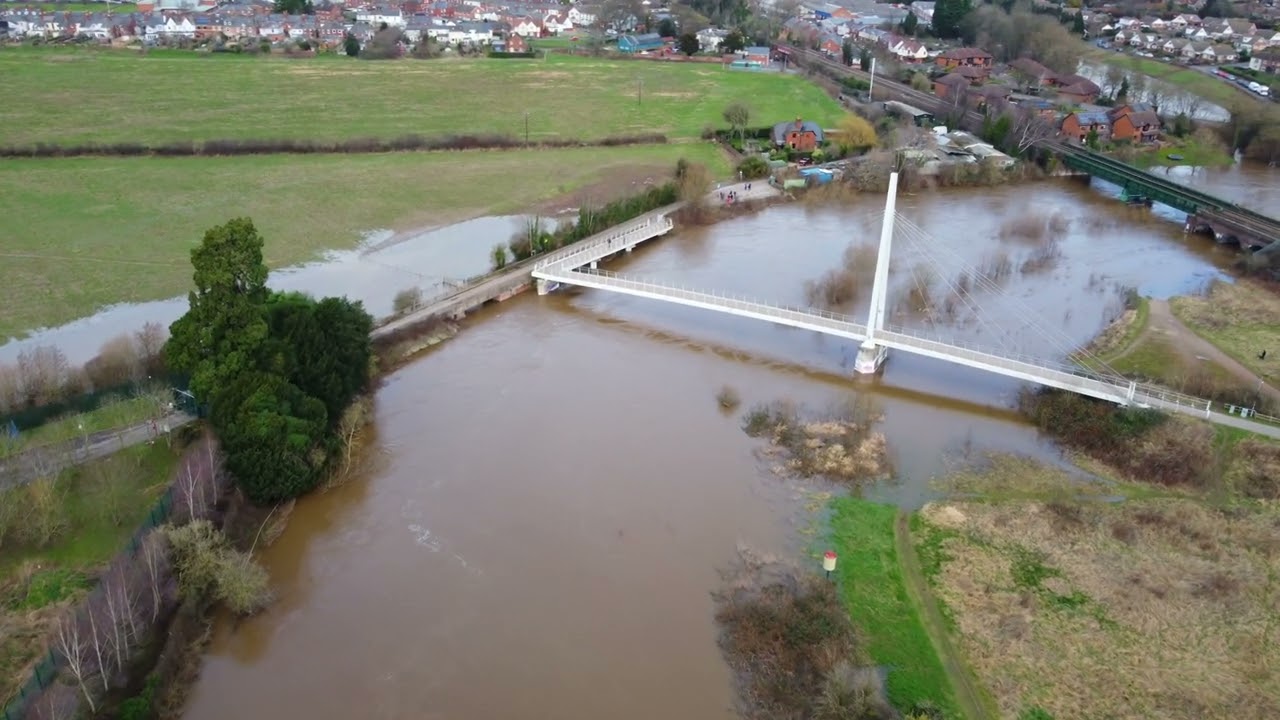 Hereford - River Wye flood - 17/2/2022