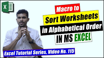 Macro to Sort Worksheets in Alphabetic Order in Excel