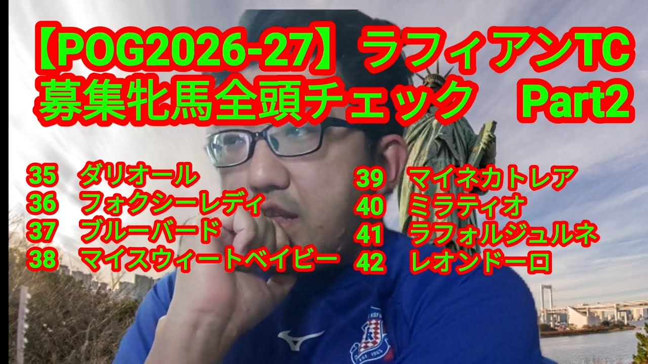 【POG2026-27】ラフィアンTC募集牝馬全頭チェック　Part2