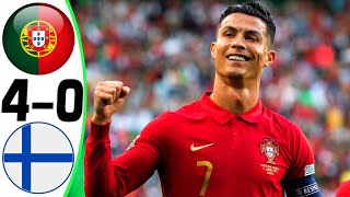 Portugal vs Finland 40  RONALDO POKER  All Goals and Highlights 2024