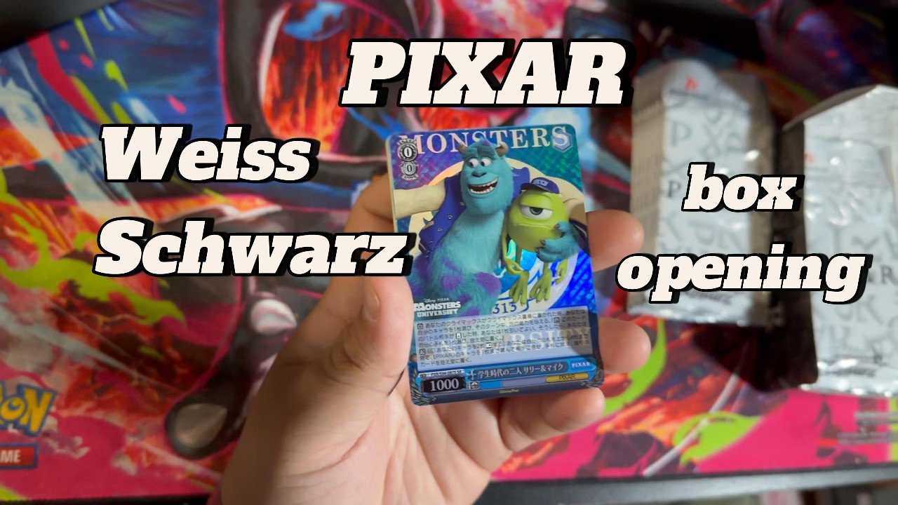 FINALLY!! our Pixar Weiss Schwarz box IS HERE!! THEY'RE AWESOME!! FINALLY!! our Pixar Weiss Schwarz box IS HERE!! THEY'RE AWESOME!!