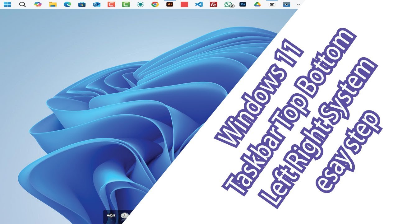 Windows 11  Taskbar UP Down Left Right|Windows 11 taskbar moving step by step