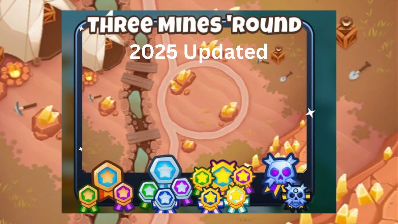 Three Mines 'Round [Reverse] Guide | No Monkey Knowledge | BTD 6 (2025 Updated) 4K