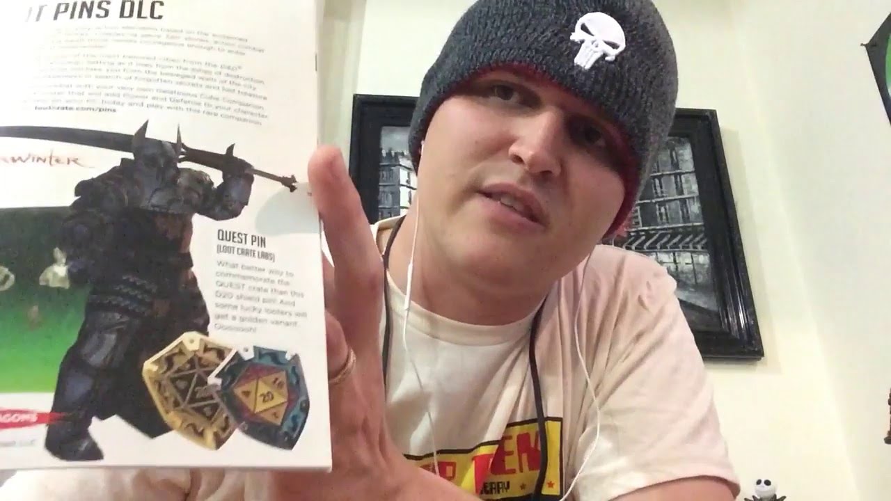 2016 Loot crate unboxing "Quest" theme gold variant pin!!!!