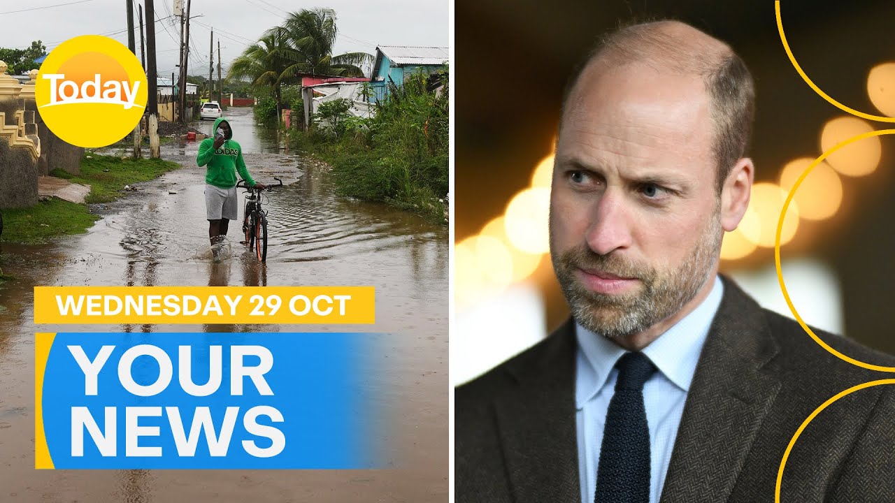 Your News | Hurricane hits Jamaica; Prince William threatens Royal titles | Today Show Australia