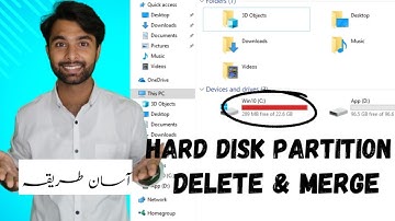 How to Delete Hard Disk Partition | Merge Partition | Partition Size kaise Increase kare Urdu/Hindi
