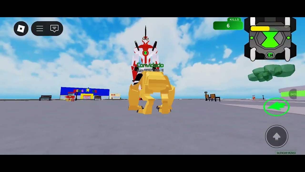 Mostrando os aliens do Ben 10 no roblox #part2