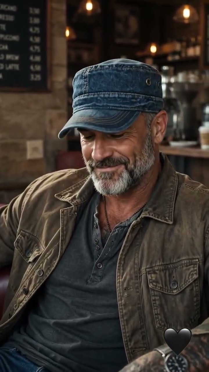 Washed Denim Military Cap — Vintage Flat Top Hat for Men & Women