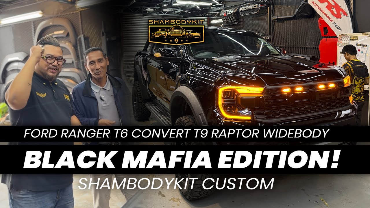 FORD RANGER T6 CONVERT TO T9 RAPTOR WIDEBODY ABANG MAT| BLACK MAFIA EDITION 🖤🔥