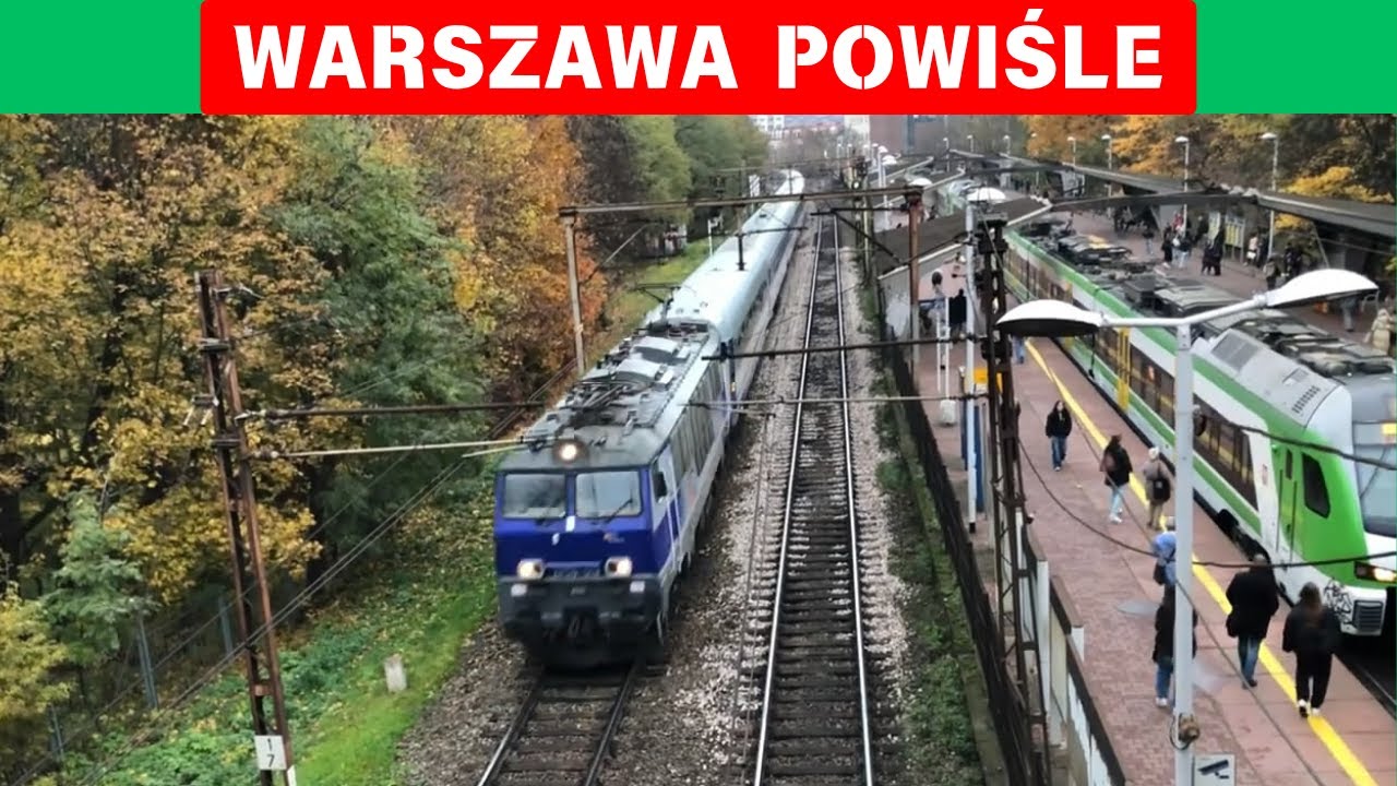 Warszawa Powiśle jesienne pociągi