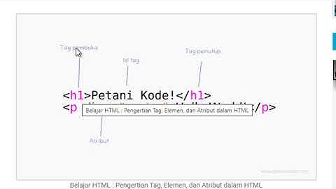 Belajar HTML : Pengertian Tag, Elemen, dan Atribut dalam HTML