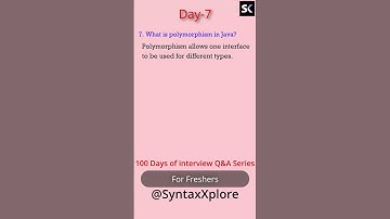 What is Polymorphism in Java? #polymorphism #JavaPolymorphism  #javainterviewquestions #javafreshers