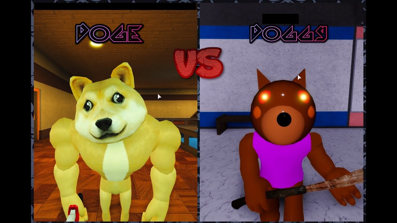 Doge Vs Doggy Bakon Piggy Jumpscare Roblox Youtube - hacker doge roblox