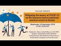 Mitigating the impact of COVID-19 on the insurance and occupational pensions sectors in Europe