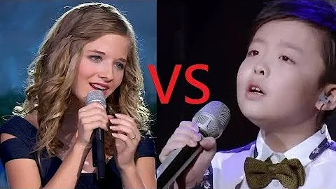Jackie Evancho vs Jeffrey Li - Can You Feel The Lo...
