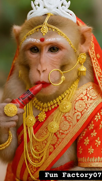 monkey bride makeup ππ#funny #viralvideo #shorts #makeup #monkey