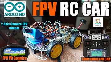 Arduino FPV RC Car | FPV System | Long Range FPV RC Car | 2 Axis Camera FPV Gimbal | Arduino Sinhala