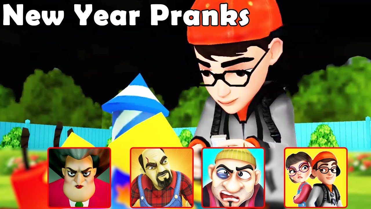 Scary Teacher, Scary Stranger, Scary Robber, Nick and Tani New Year Pranks