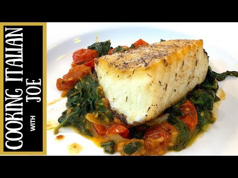 Seared Sea Bass with Tomatoes and Spinach | Cooking Italian with