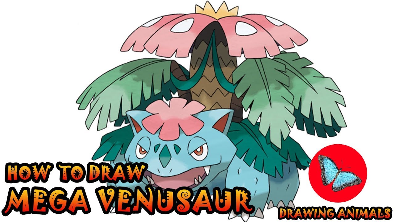 How To Draw Mega Venusaur Pokemon Drawing Animals YouTube