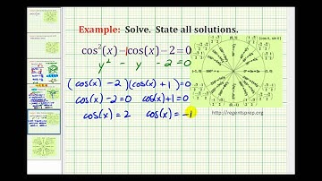 Example 5:  Solve a Trig Equation by Factoring