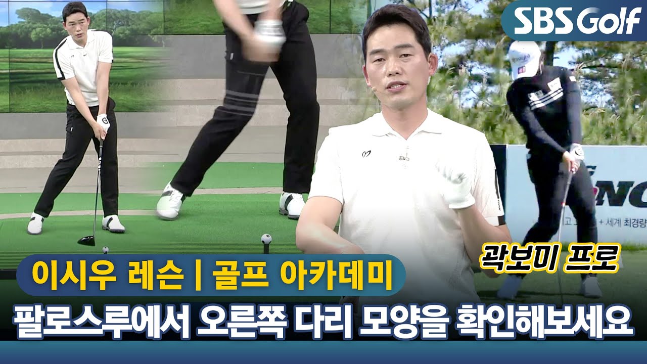 [아카데미 이시우] 드라이버 다운스윙과  팔로스루 구간 체크(feat.곽보미 프로 스윙 분석)