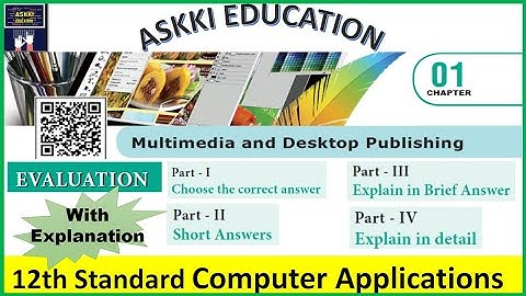 💥 12th Computer Applications Chapter 1 : Multimedia Book Back Questions & Answers English Medium