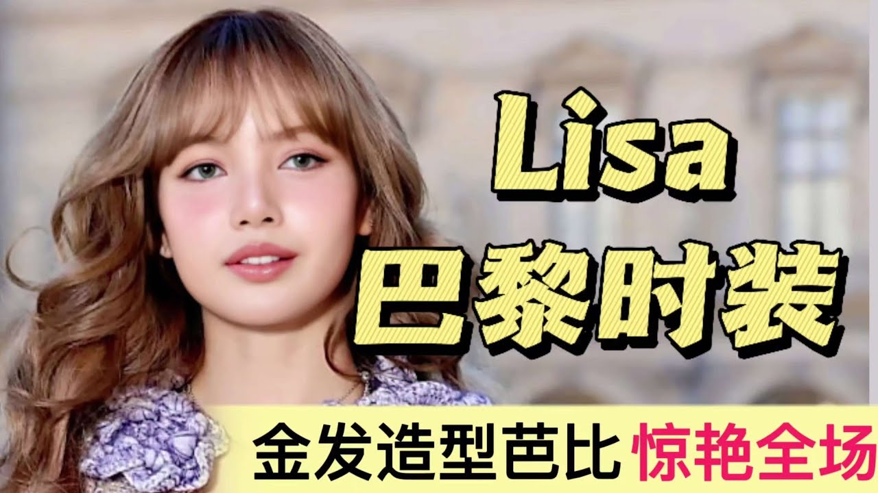 Lisa巴黎时装周！以金发芭比造型，成为全场焦点 - YouTube