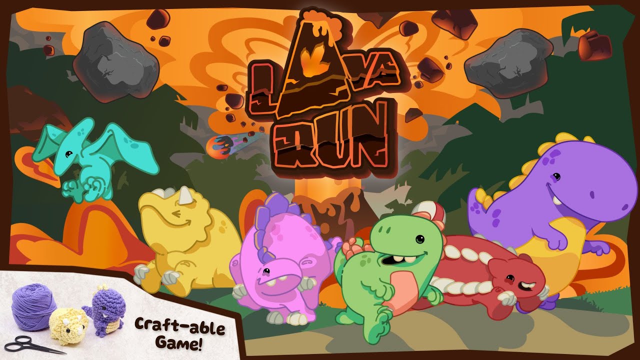 Lava Run: The Craftable Dinosaur Board Game - YouTube