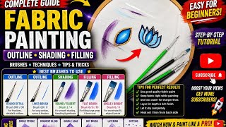 Fabric Painting Complete Guide | Best Brushes for Outline, Shading & Filling 🎨