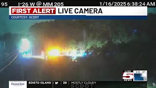 VIDEO: North Charleston crash blocks I-26 exit ramp