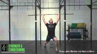 Push Jerk Behind the Neck in Split