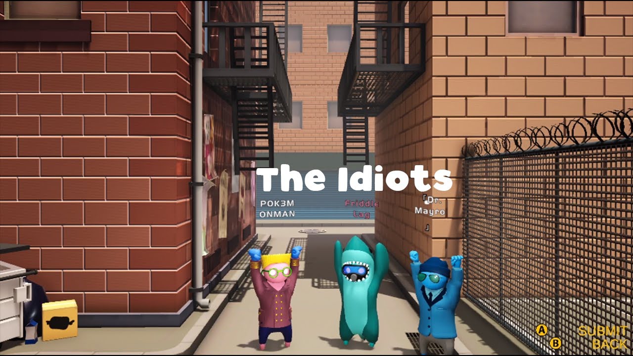 3 Idiots walk into a fight club - (Gang Beasts Funny Moments)