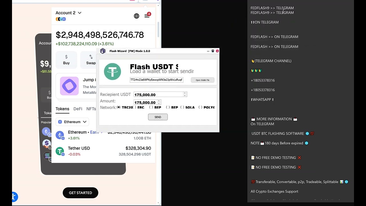 Flash USDT Software Works on exchanges platforms | Flash USDT Works on casino and gambling platform