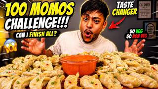 100 Momos Eating Challenge 🔥 Can I Finish All? Ultimate Spicy Mukbang Battle