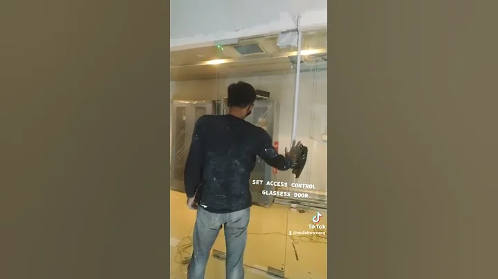 Installasi Access Control Door Include Absensi Set Magnetic Lock Glasses Door