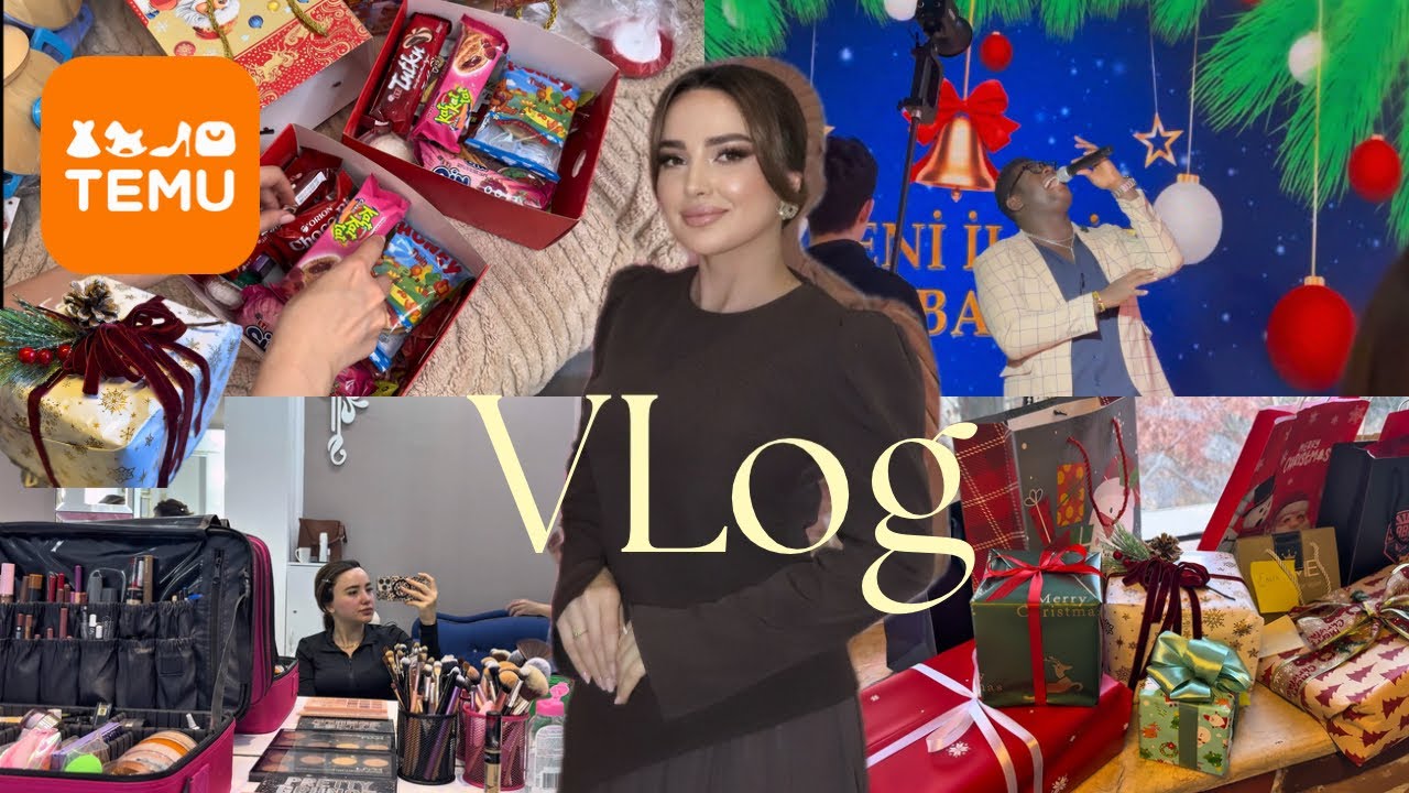 Yenil il Vlogu😍Secret Santa Hədiyyələr🎁Korporativ Şənlik | Temu 😍Aziza Majidova 
